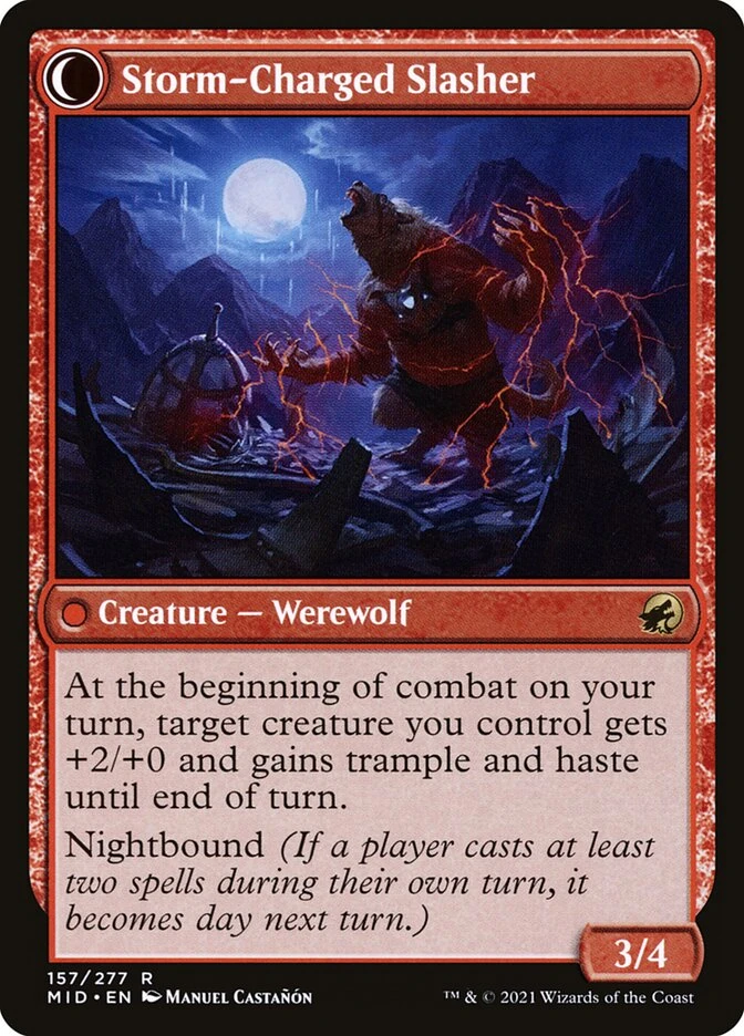 Reckless Stormseeker // Storm-Charged Slasher — other side