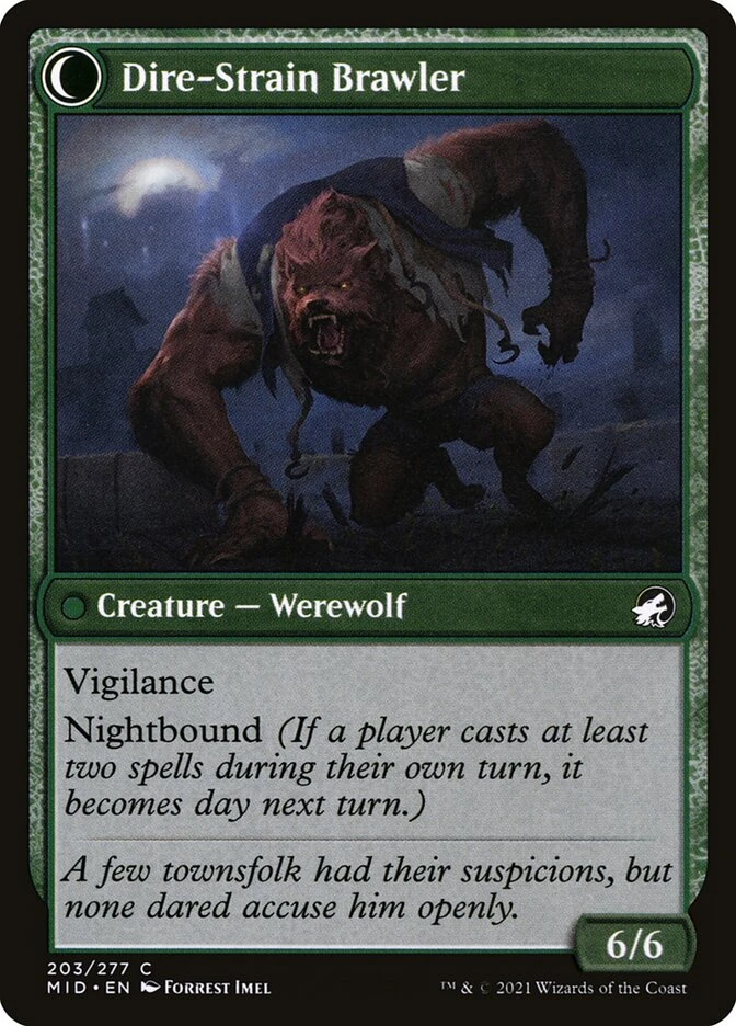 Tireless Hauler // Dire-Strain Brawler — other side