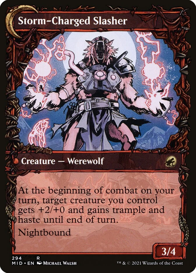 Reckless Stormseeker // Storm-Charged Slasher — other side