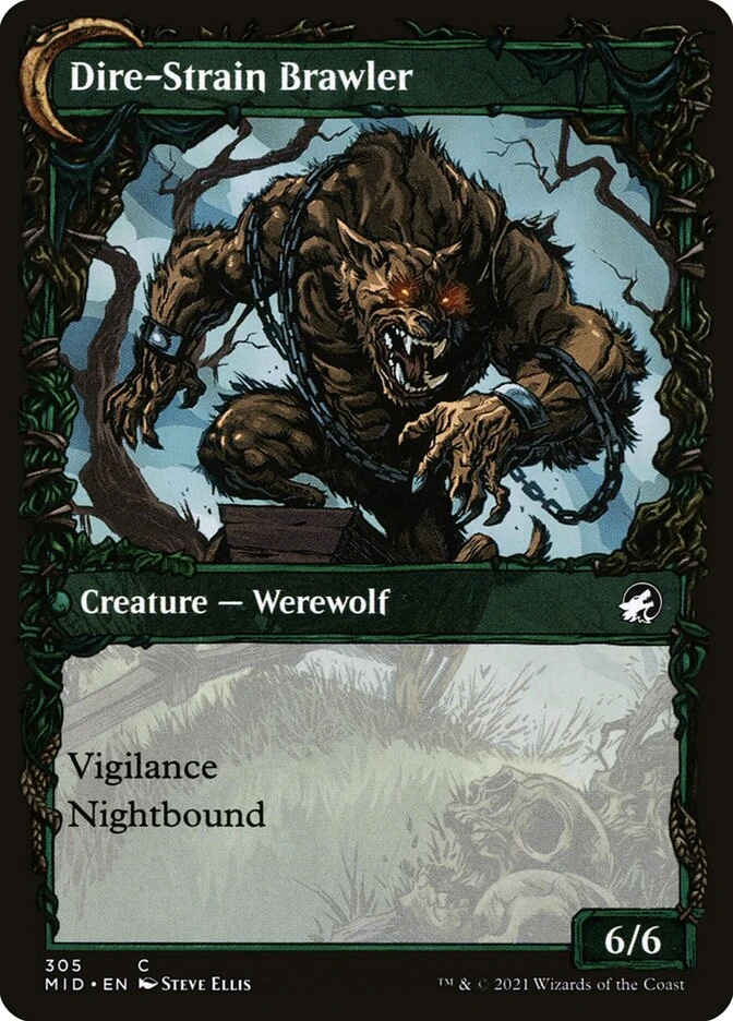 Tireless Hauler // Dire-Strain Brawler — other side