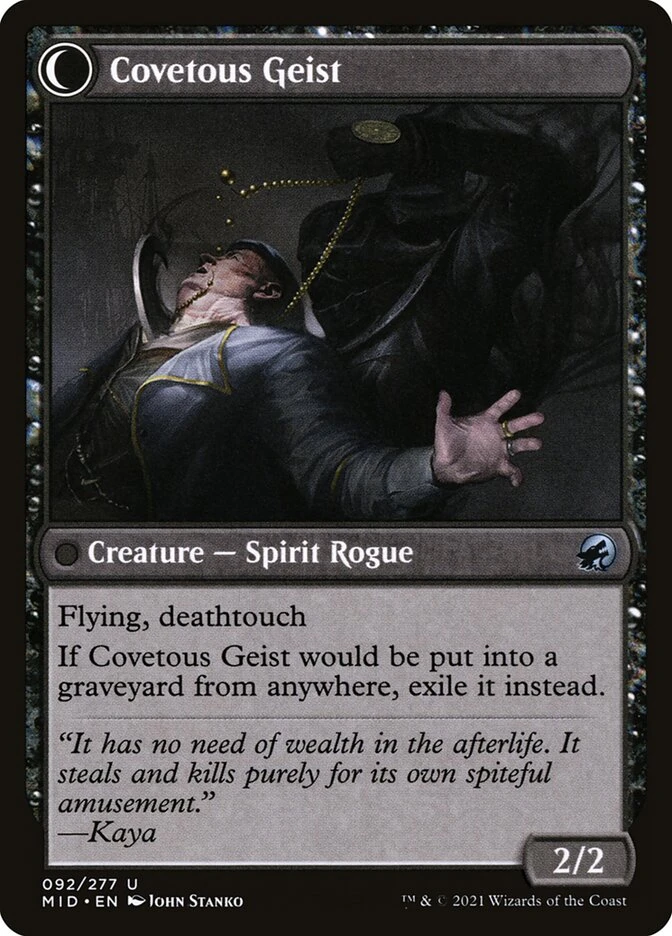 Covert Cutpurse // Covetous Geist — other side