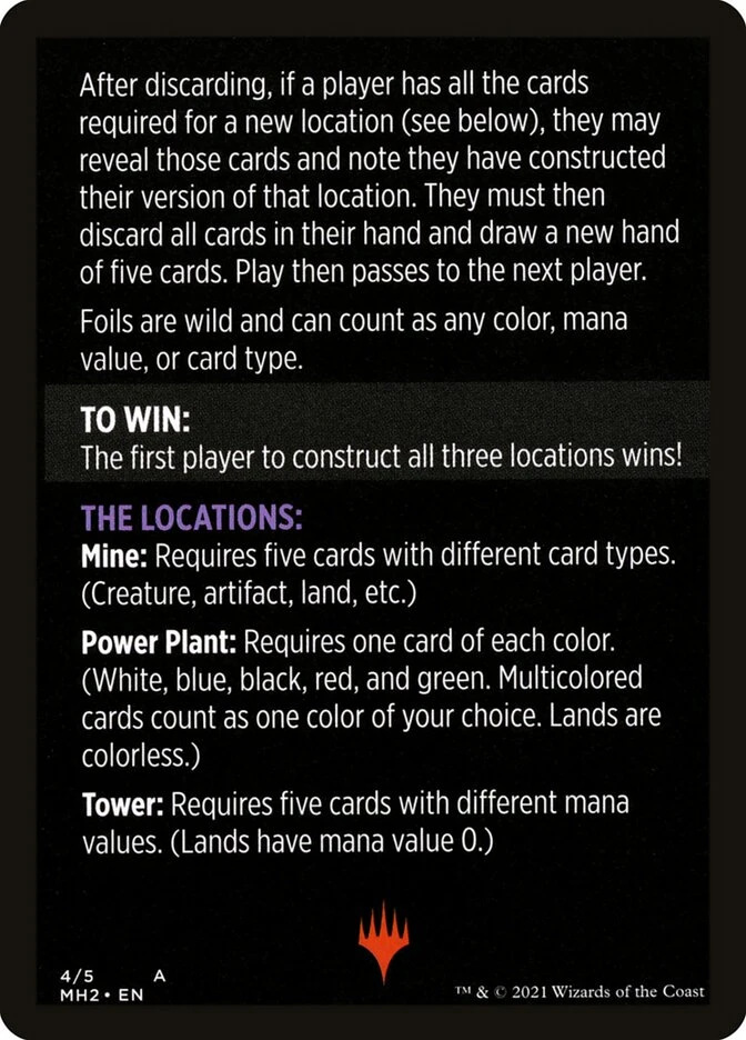 Urza's Blueprints (minigame) // Urza's Blueprints (cont'd) — other side