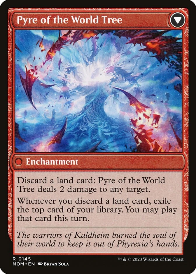 Invasion of Kaldheim // Pyre of the World Tree — other side
