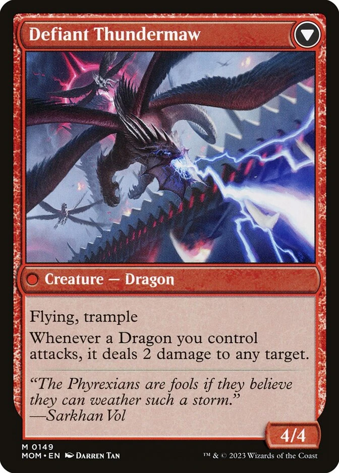 Invasion of Tarkir // Defiant Thundermaw — other side