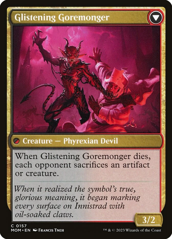 Pyretic Prankster // Glistening Goremonger — other side