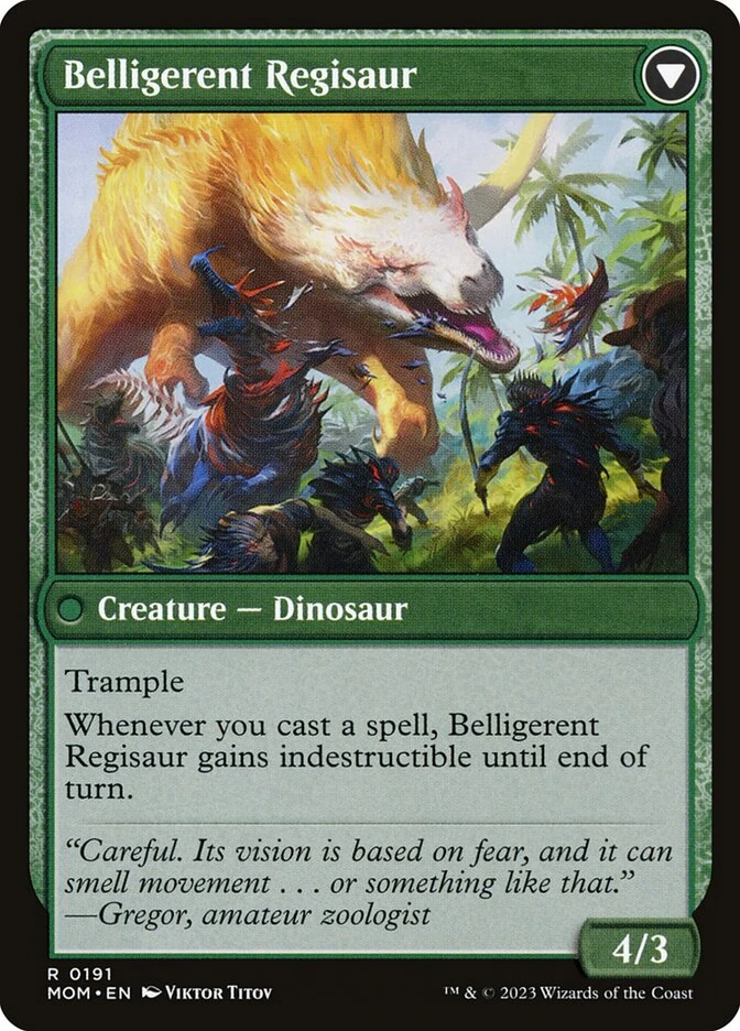 Invasion of Ixalan // Belligerent Regisaur — other side