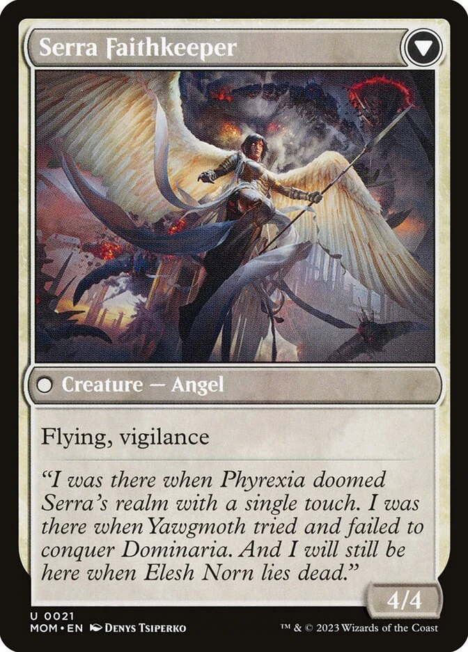 Invasion of Dominaria // Serra Faithkeeper — other side