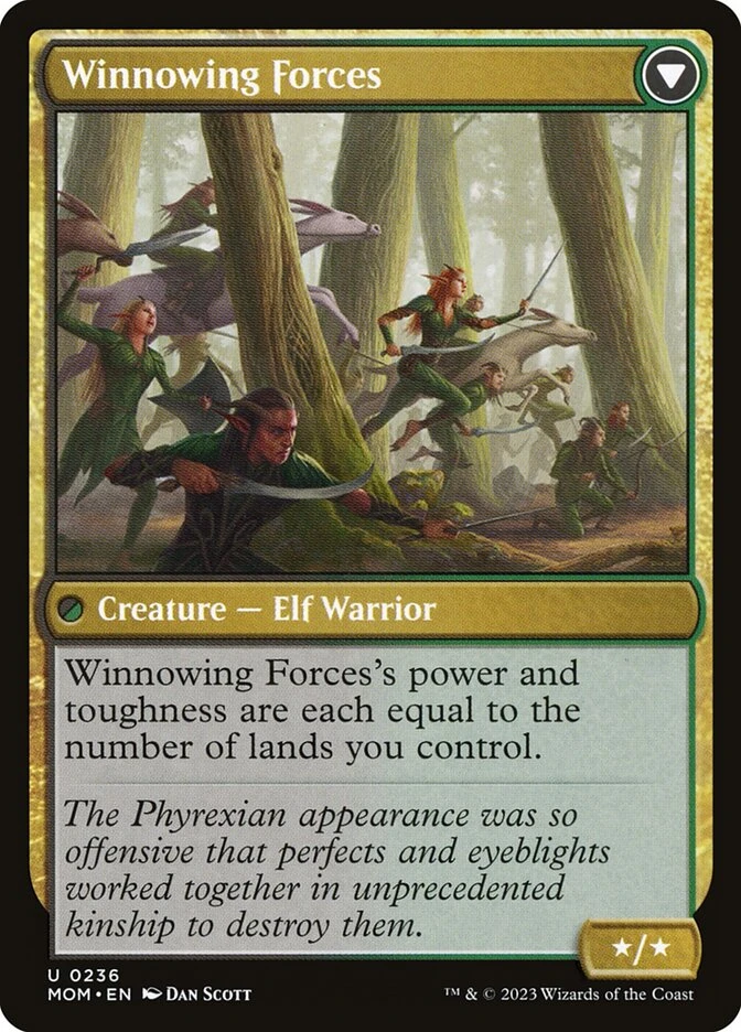 Invasion of Lorwyn // Winnowing Forces — other side