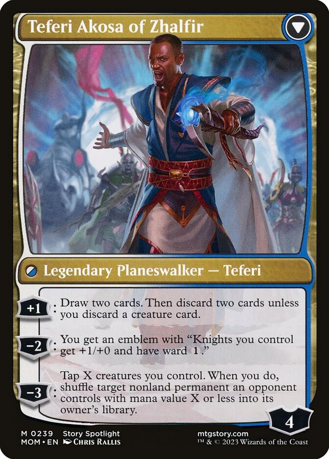 Invasion of New Phyrexia // Teferi Akosa of Zhalfir — other side
