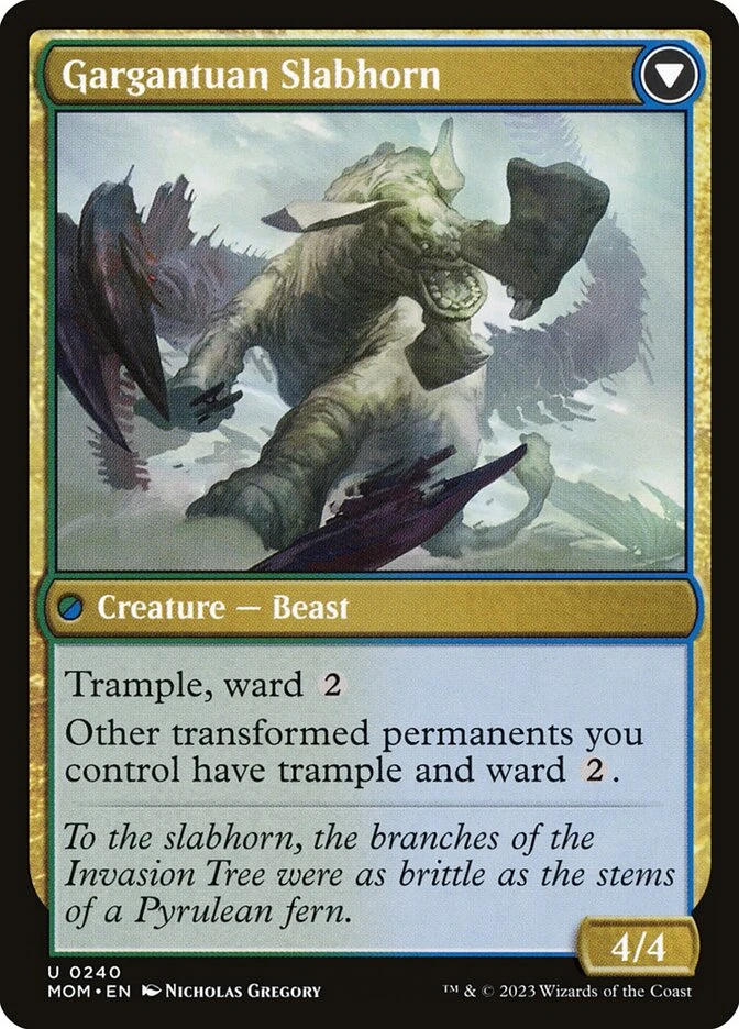 Invasion of Pyrulea // Gargantuan Slabhorn — other side