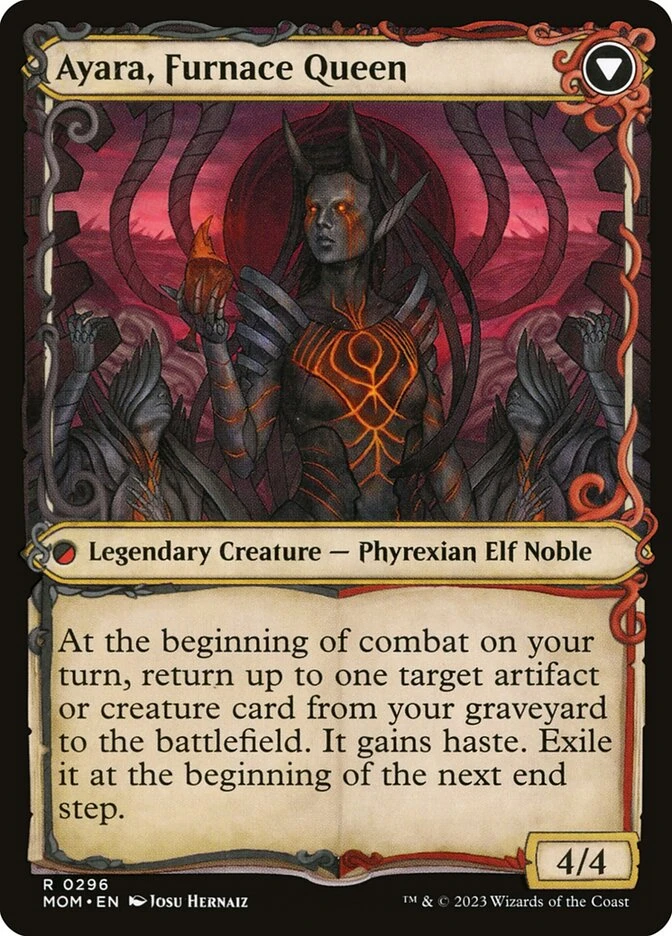 Ayara, Widow of the Realm // Ayara, Furnace Queen — other side