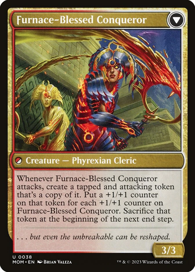 Sun-Blessed Guardian // Furnace-Blessed Conqueror — other side