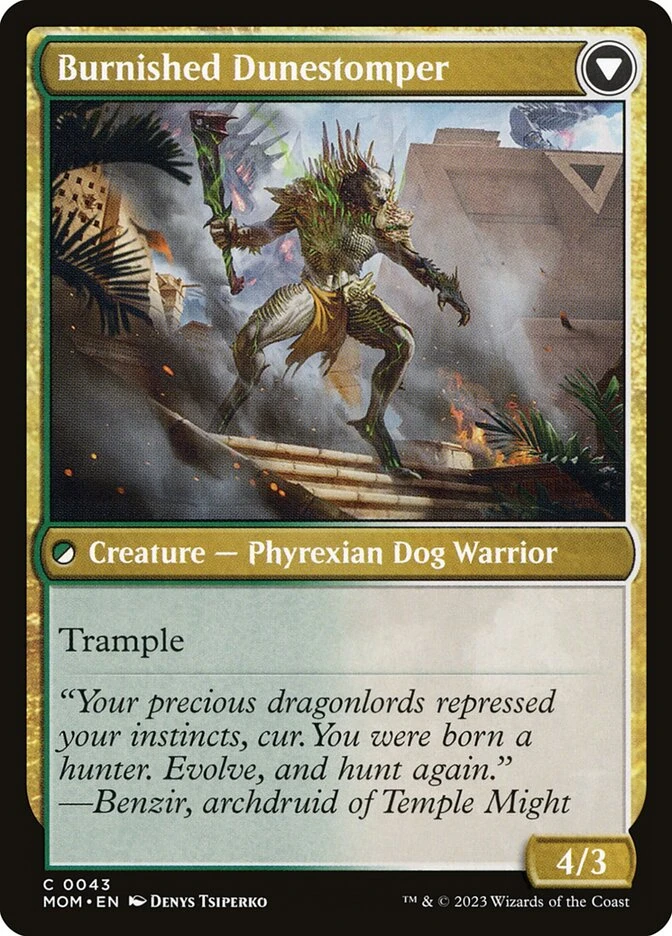 Tarkir Duneshaper // Burnished Dunestomper — other side