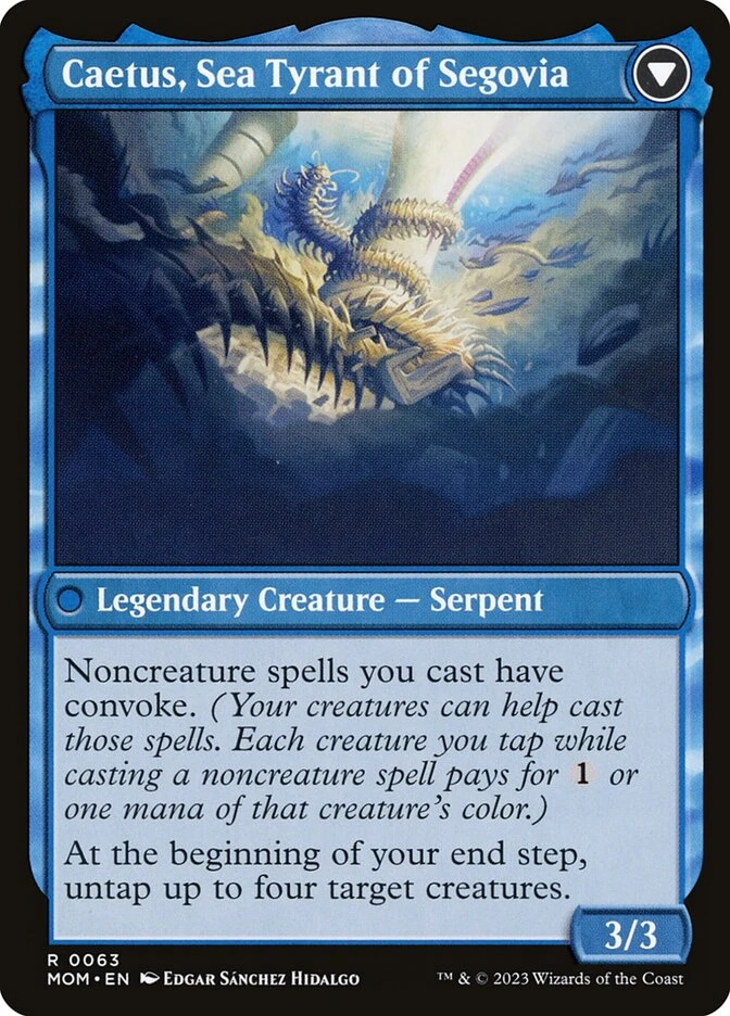 Invasion of Segovia // Caetus, Sea Tyrant of Segovia — other side
