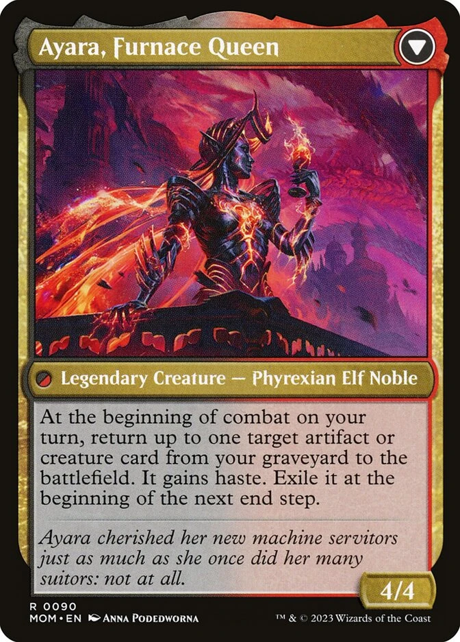 Ayara, Widow of the Realm // Ayara, Furnace Queen — other side