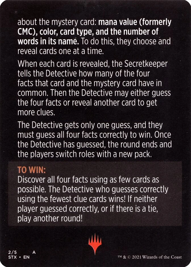 Booster Sleuth // Booster Sleuth (cont'd) — other side