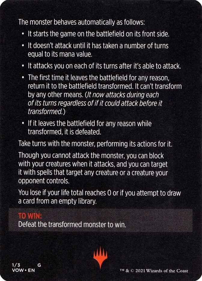 Monster of the Week // Monster of the Week (cont'd) — other side