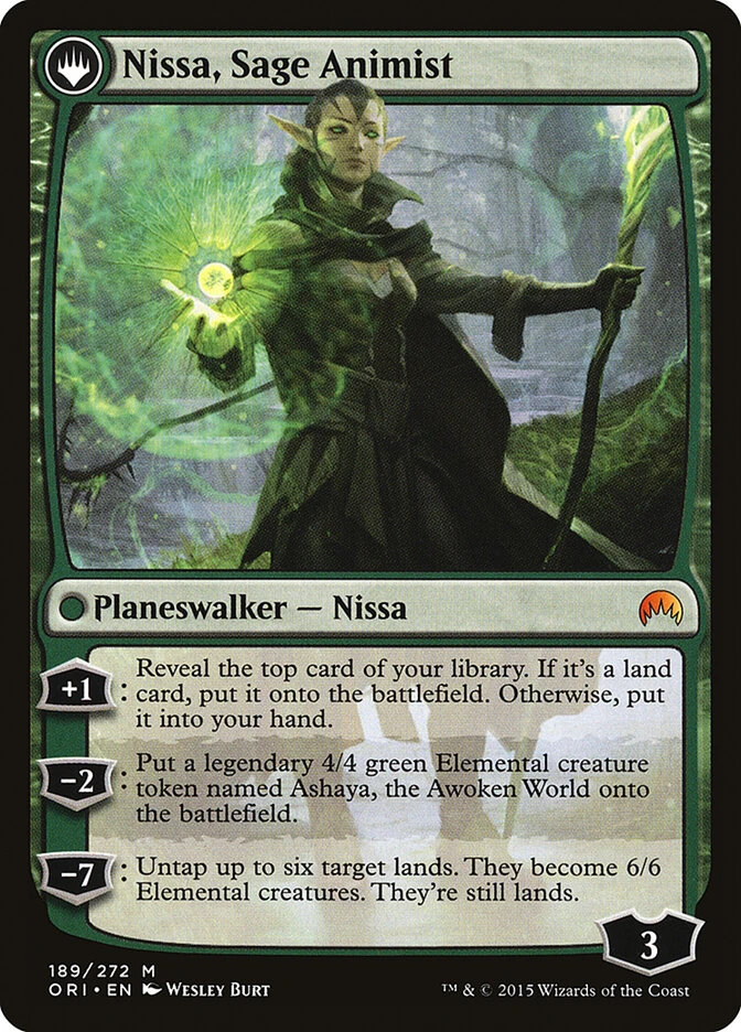 Nissa, Vastwood Seer // Nissa, Sage Animist — other side