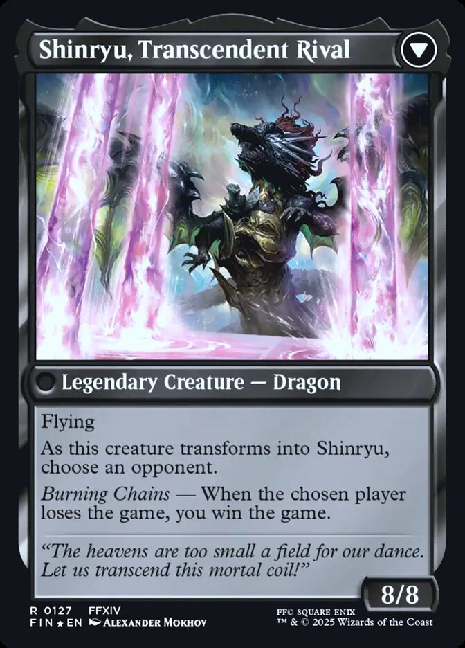 Zenos yae Galvus // Shinryu, Transcendent Rival — other side