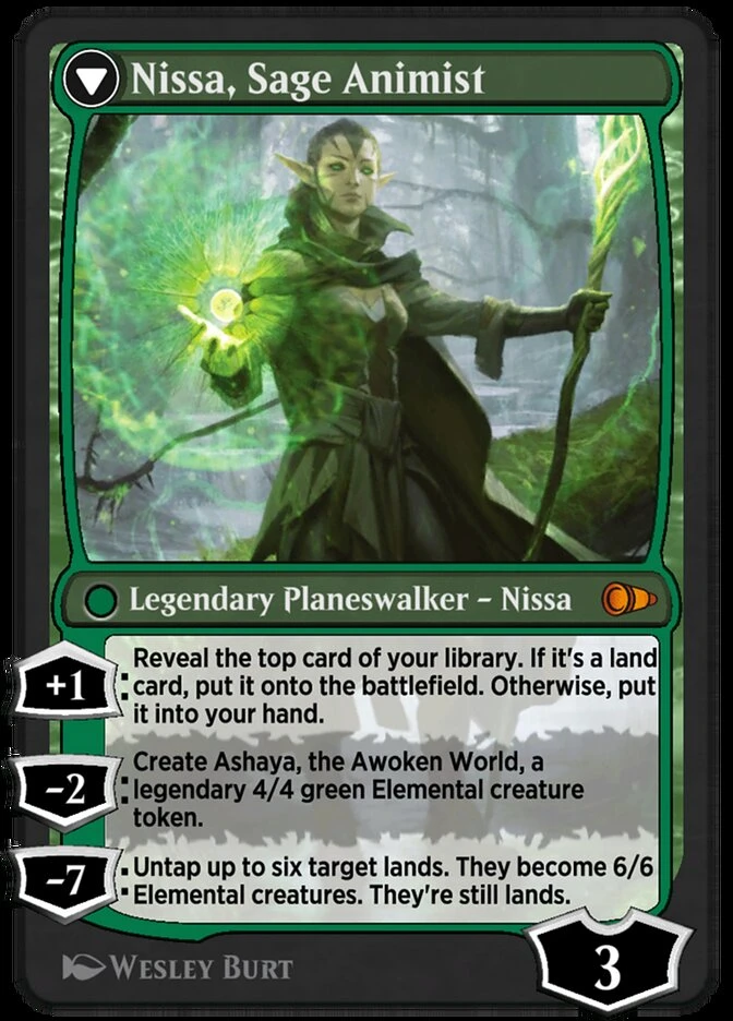 Nissa, Vastwood Seer // Nissa, Sage Animist — other side