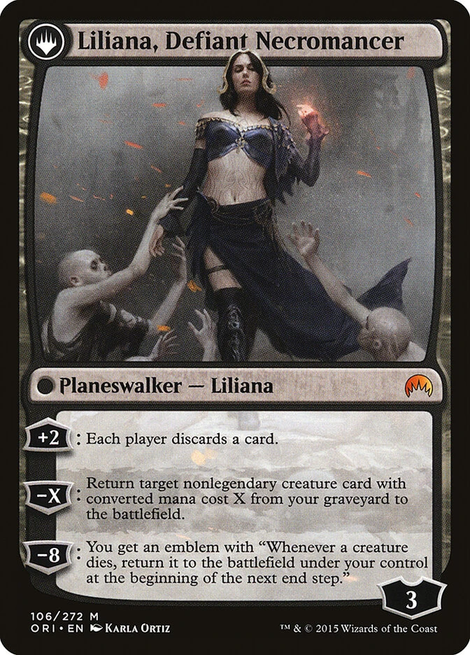 Liliana, Heretical Healer // Liliana, Defiant Necromancer — other side