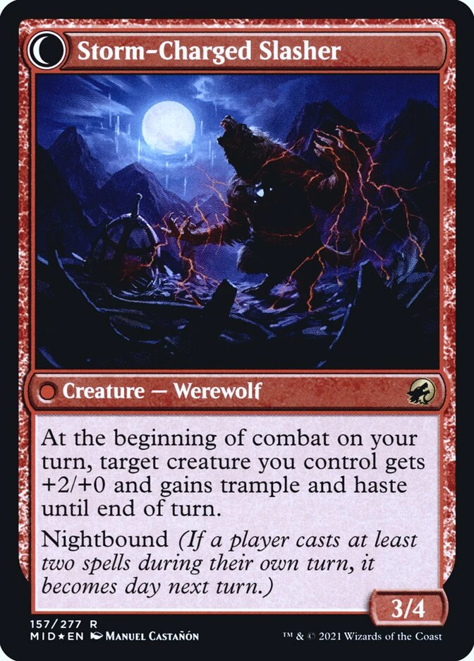 Reckless Stormseeker // Storm-Charged Slasher — other side