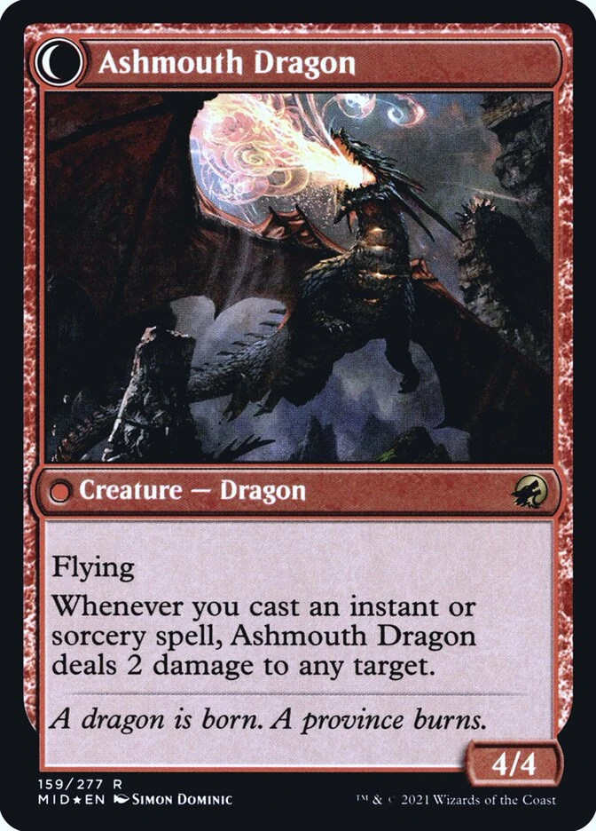 Smoldering Egg // Ashmouth Dragon — other side