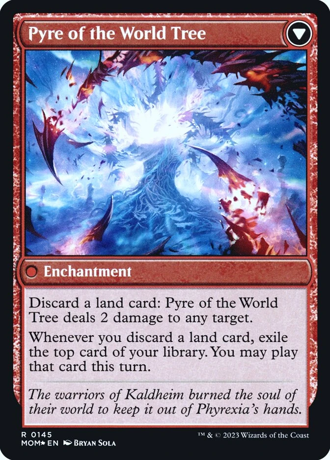 Invasion of Kaldheim // Pyre of the World Tree — other side