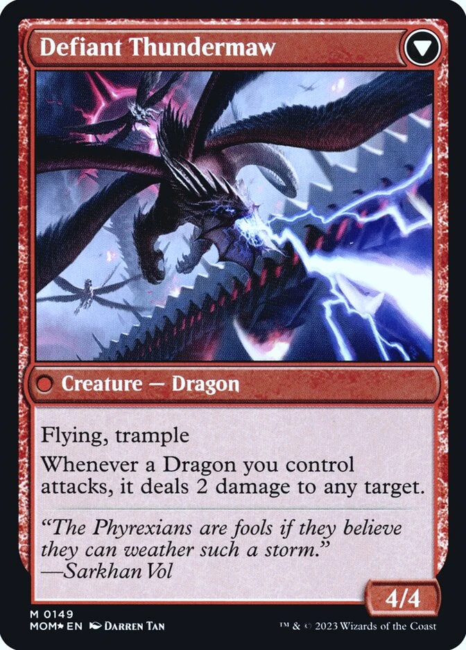 Invasion of Tarkir // Defiant Thundermaw — other side