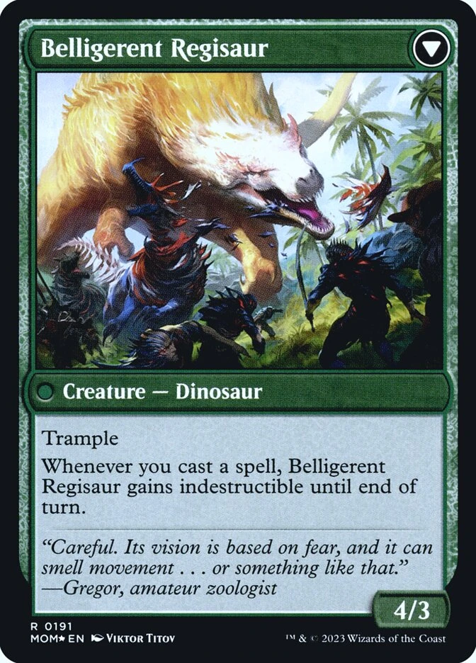 Invasion of Ixalan // Belligerent Regisaur — other side