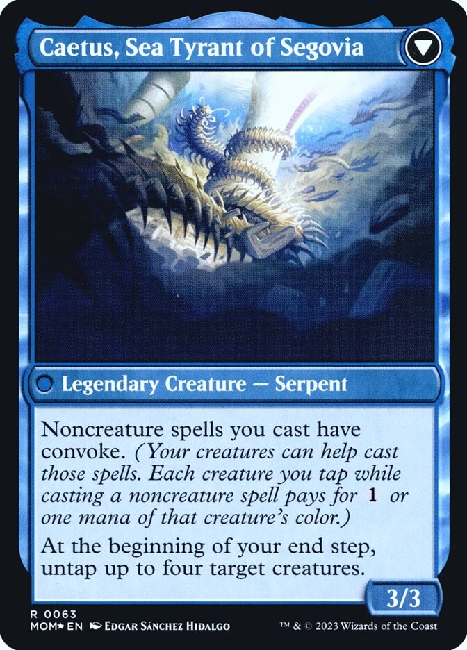 Invasion of Segovia // Caetus, Sea Tyrant of Segovia — other side