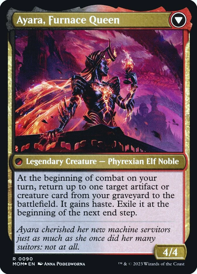 Ayara, Widow of the Realm // Ayara, Furnace Queen — other side