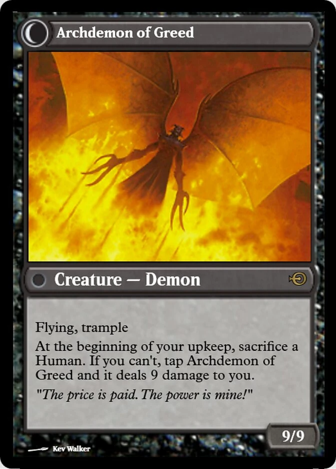 Ravenous Demon // Archdemon of Greed — other side