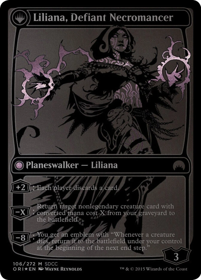 Liliana, Heretical Healer // Liliana, Defiant Necromancer — other side
