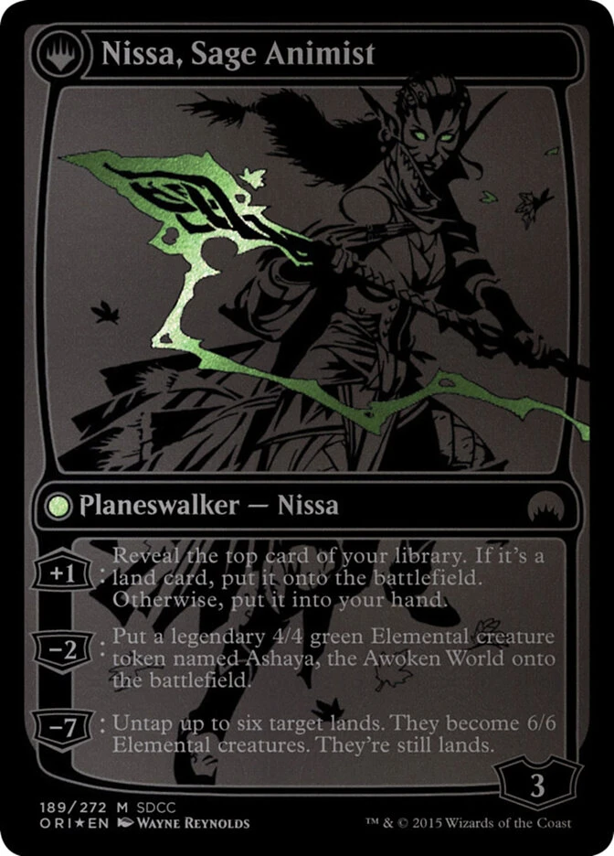Nissa, Vastwood Seer // Nissa, Sage Animist — other side