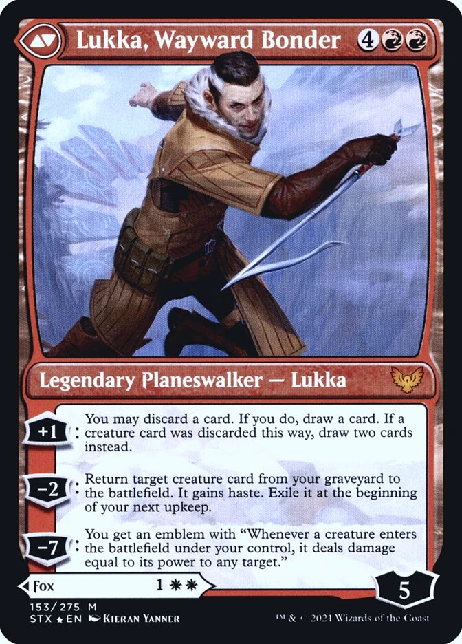 Mila, Crafty Companion // Lukka, Wayward Bonder — other side