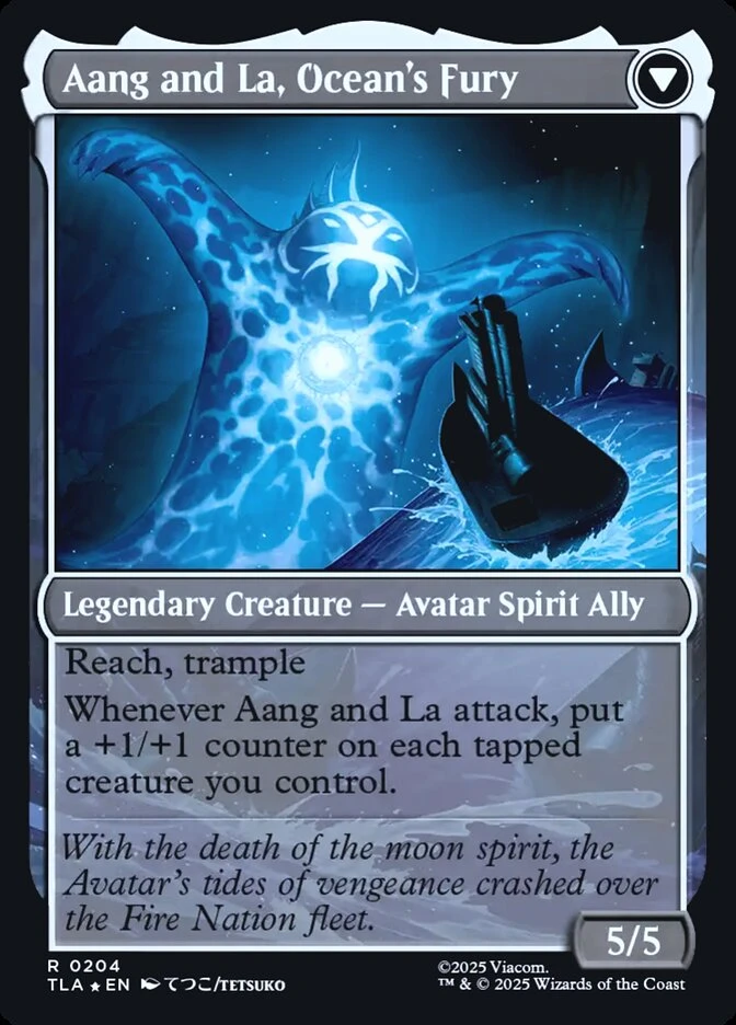 Aang, Swift Savior // Aang and La, Ocean's Fury — other side