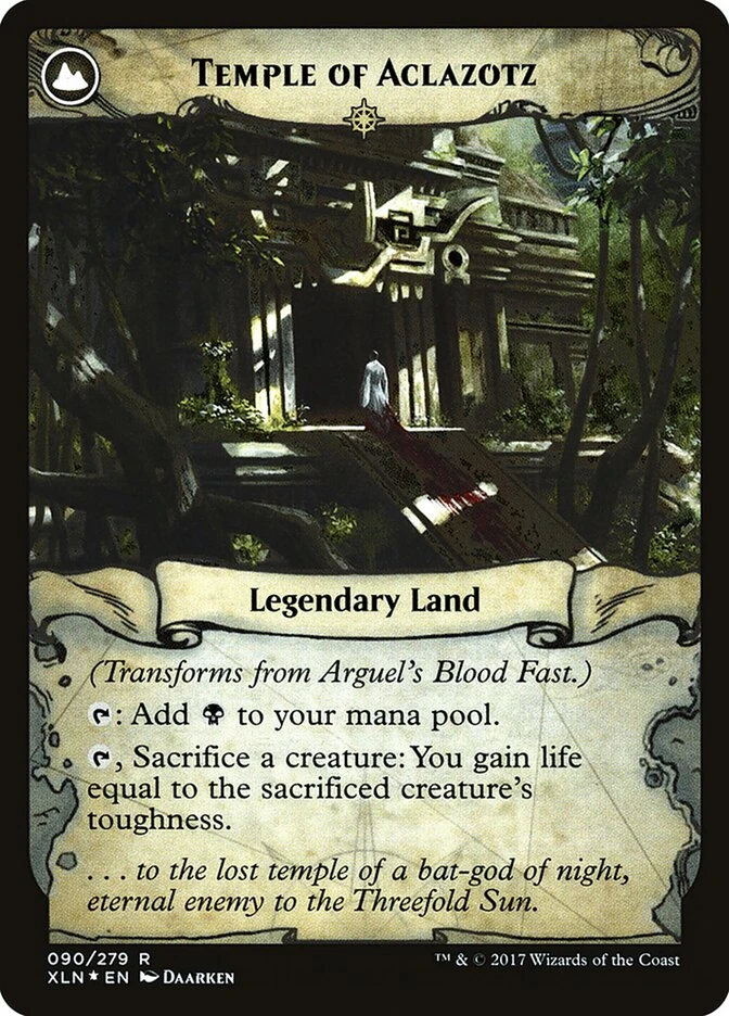 Arguel's Blood Fast // Temple of Aclazotz — other side
