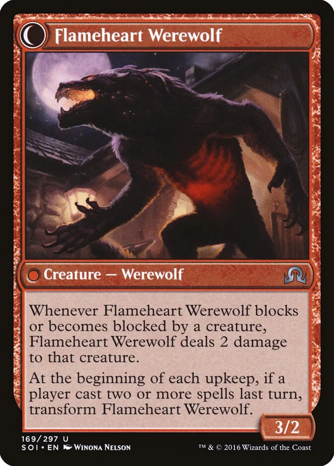 Kessig Forgemaster // Flameheart Werewolf — other side