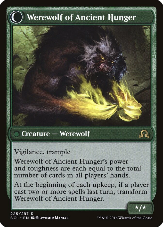Sage of Ancient Lore // Werewolf of Ancient Hunger — other side