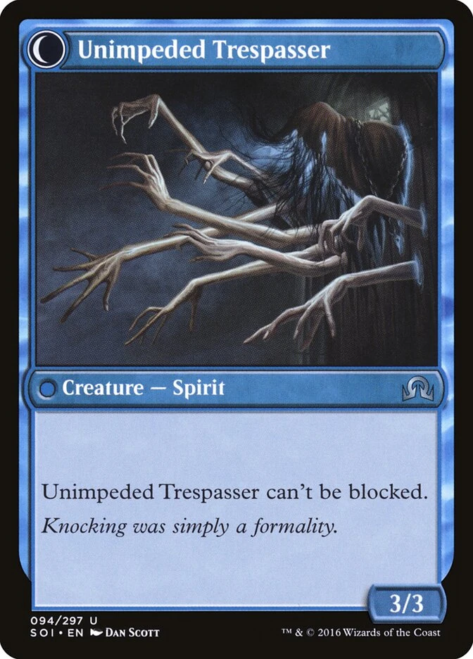 Uninvited Geist // Unimpeded Trespasser — other side