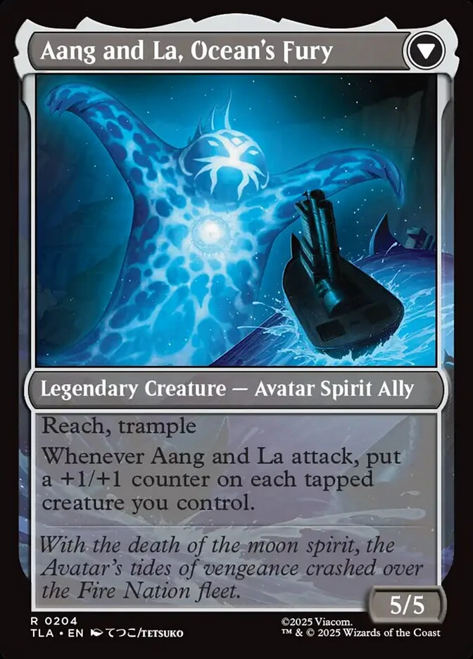 Aang, Swift Savior // Aang and La, Ocean's Fury — other side