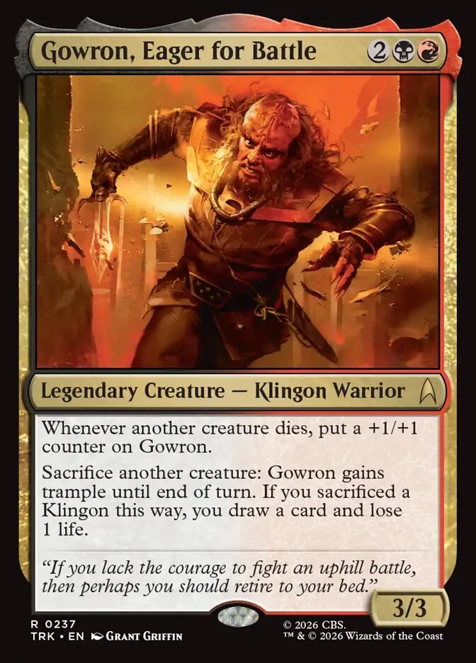 Gowron, Eager for Battle