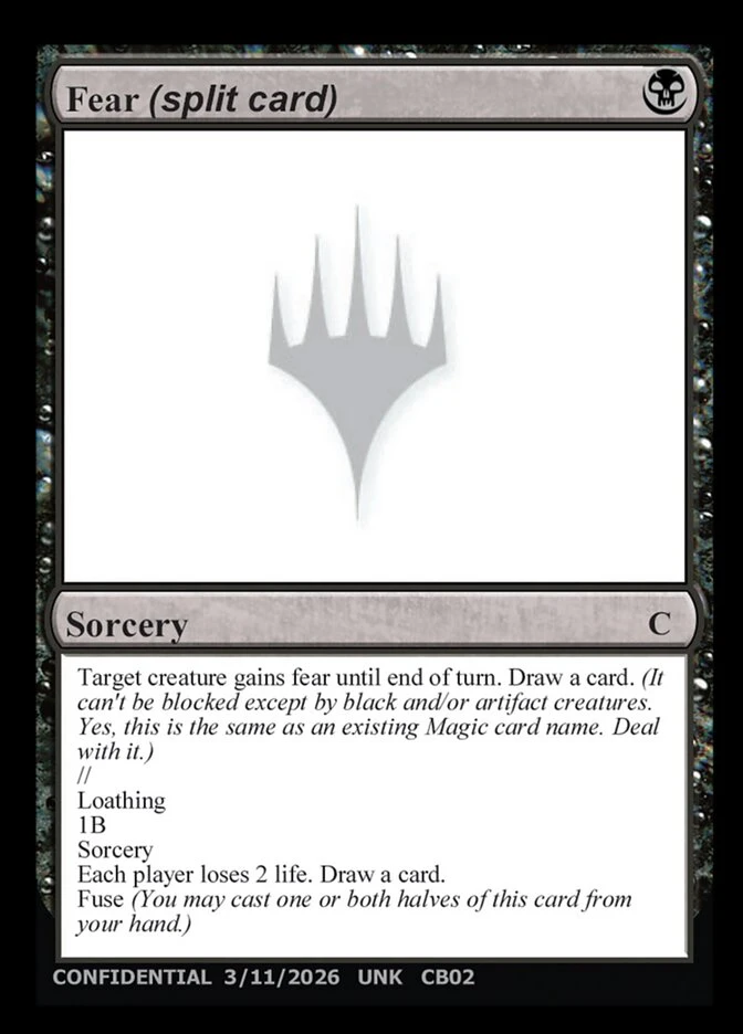 Fear (split card) // Loathing