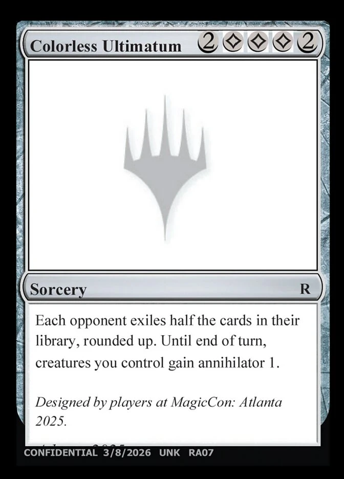 Colorless Ultimatum