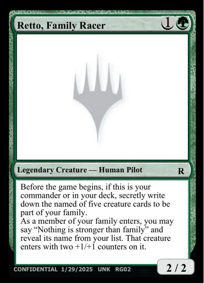Retto, Family Racer