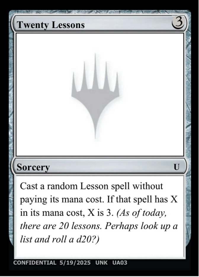 Twenty Lessons