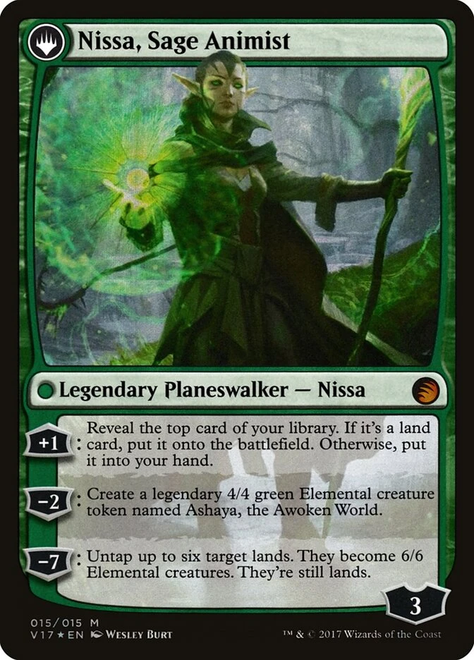 Nissa, Vastwood Seer // Nissa, Sage Animist — other side