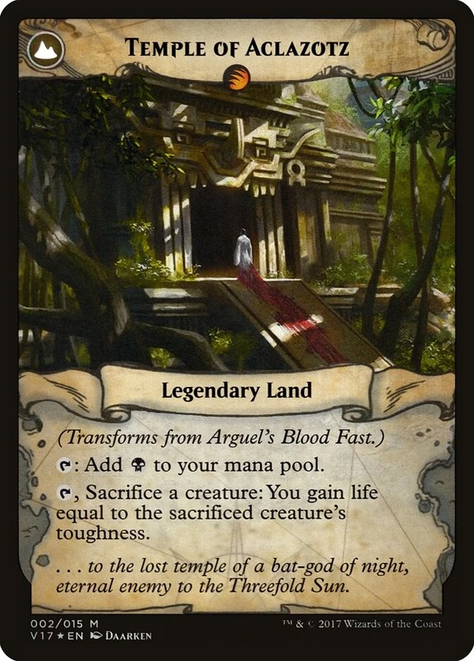 Arguel's Blood Fast // Temple of Aclazotz — other side