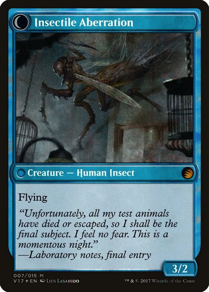 Delver of Secrets // Insectile Aberration — other side